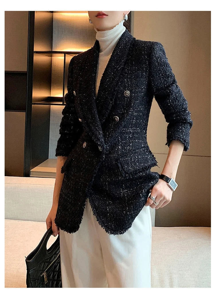 Suit Jacket – Slim Fit – Blended Fabric – Black | KIMLUD