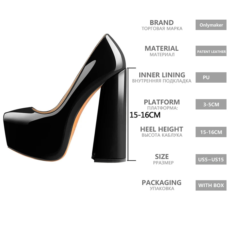 Pumps – Platform Square Toe – Pointed Toe Slip-On – Women | KIMLUD