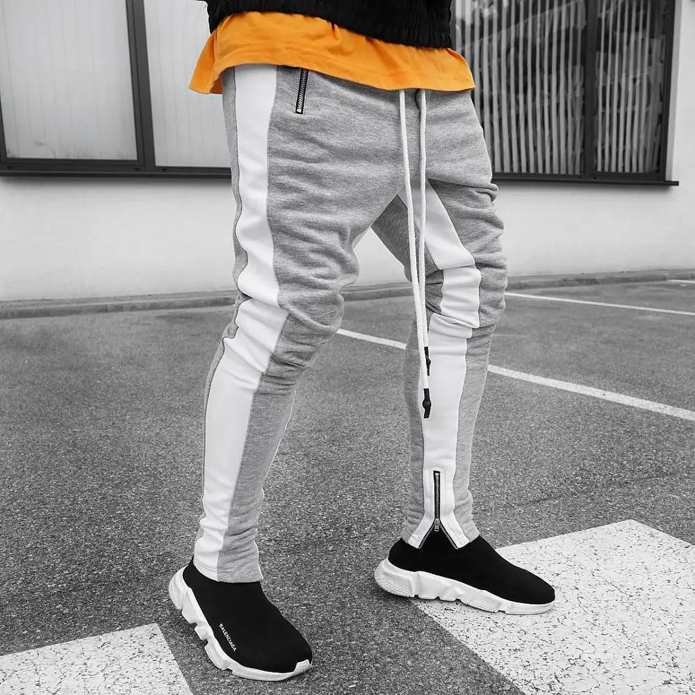 Cotton-Poly Broadcloth Joggers For City Running — Navy | KIMLUD