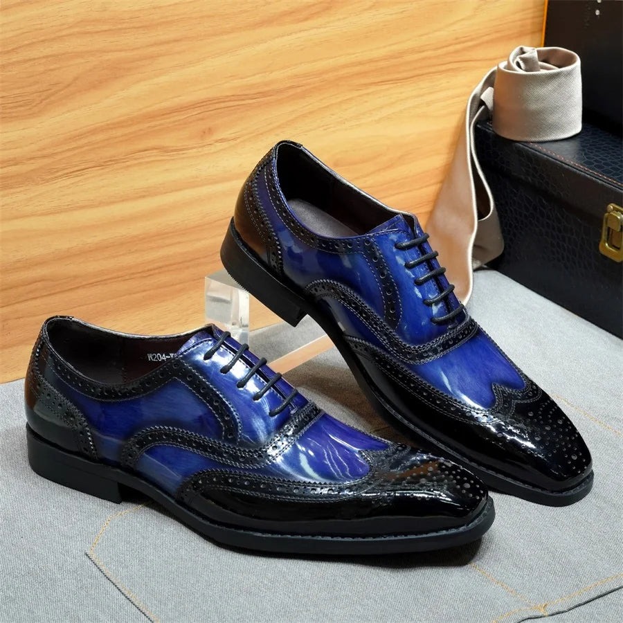 New Handmade Make High Quality Genuine Leather Formal Shoes for Men Business Office Cowhide Dress Shoes for Holiday Paty Shoes