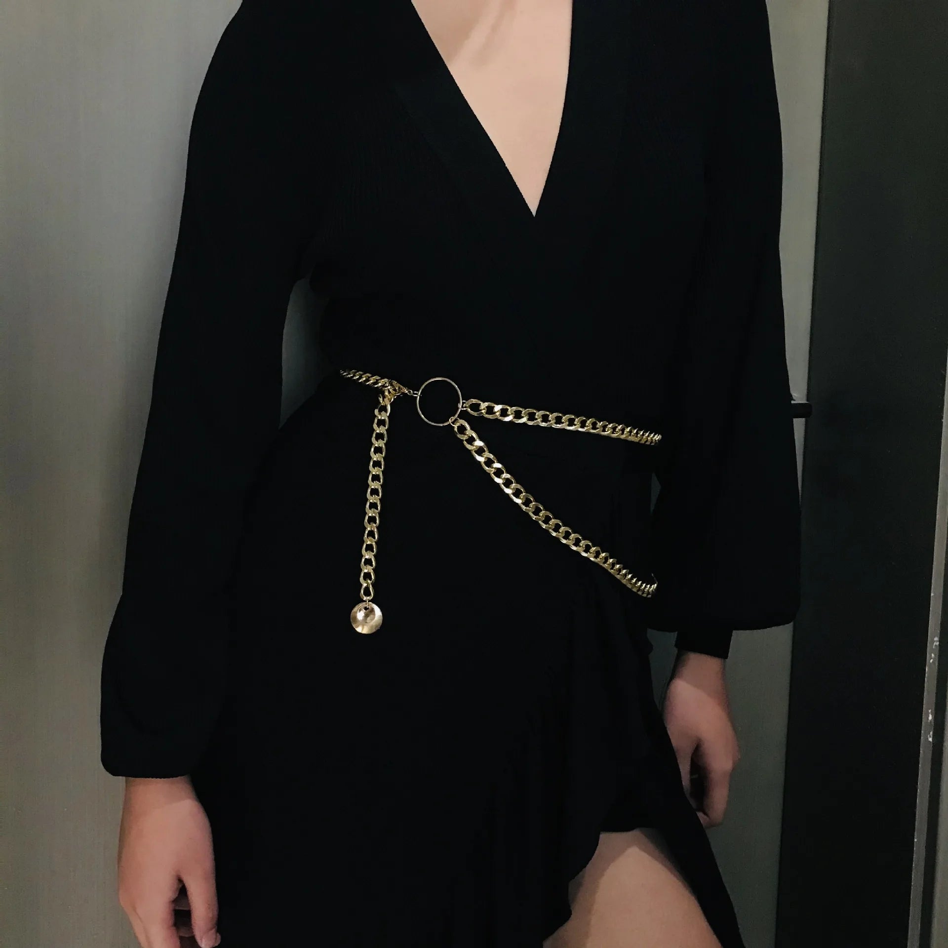 Fashion Link Punk Hip Hop Adjustable Women Metal Belts Gold Silver Waist Strap Casual Ladies Chain Belt