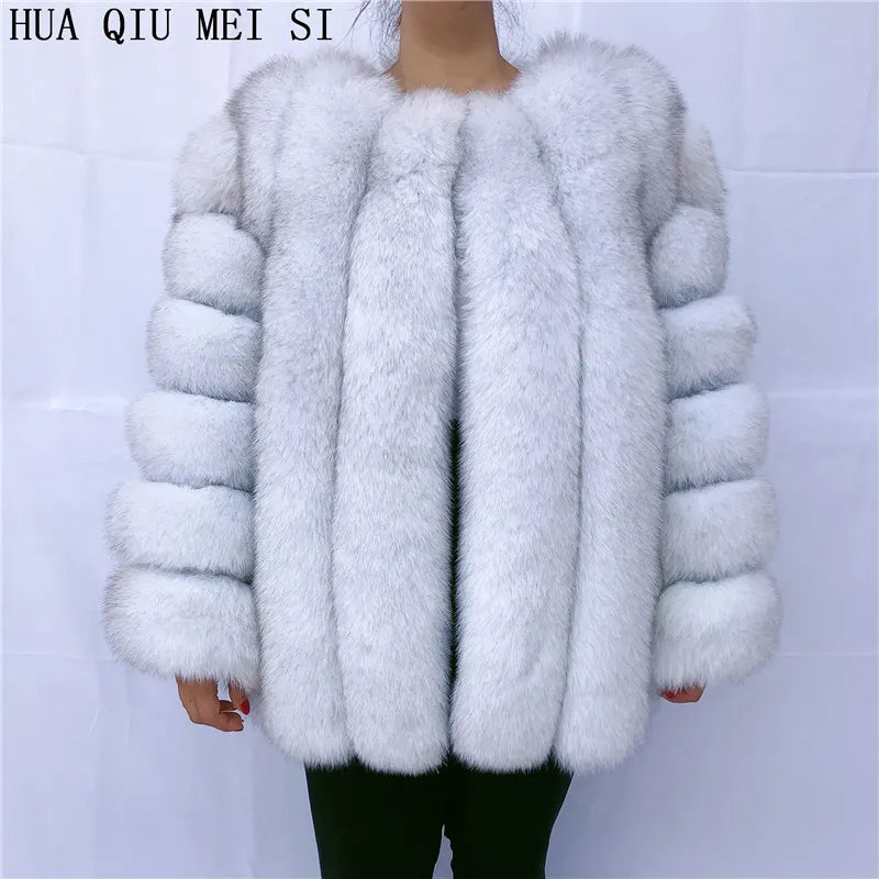 Women's clothing fur coat red fox coat vertical stripe silver fox red fox fur coat fox fur coat women's natural fur coat coat