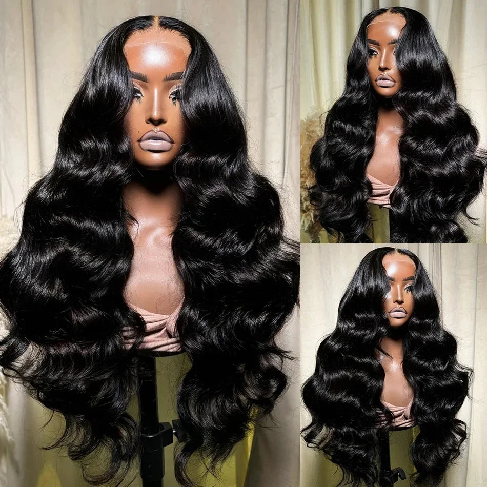 Wholesale 13x4 Deep Wave Lace Front Wigs Human Hair 200% Density Curly Frontal Wigs for Black Women Natural Color 30 Inch