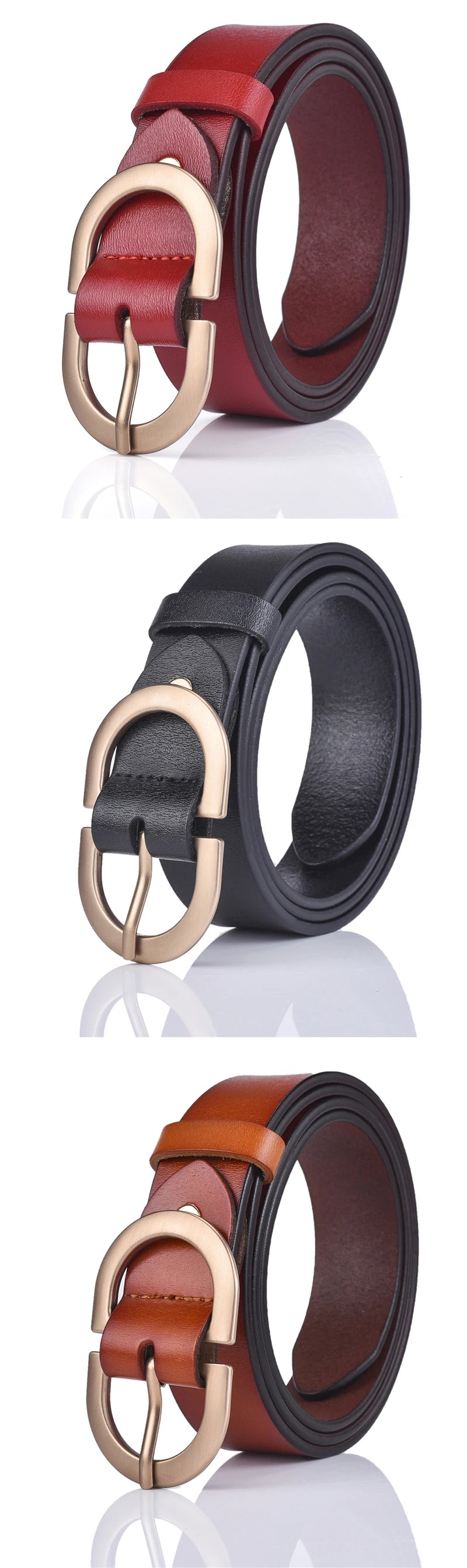 Genuine Premium Leather Solid Belt — Natural | KIMLUD