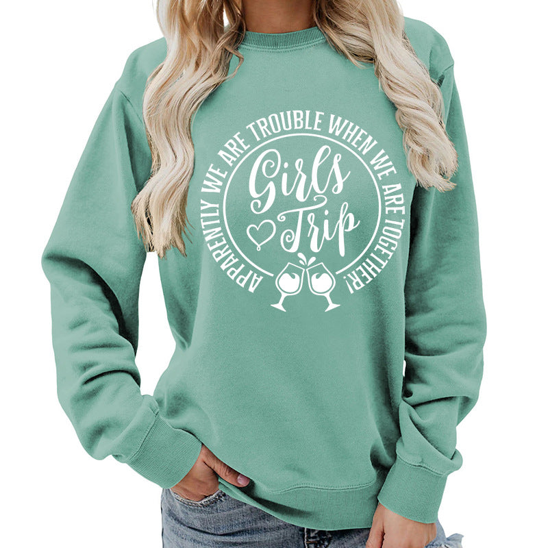 Premium Cotton Blend Printed Sweatshirt — Black | KIMLUD