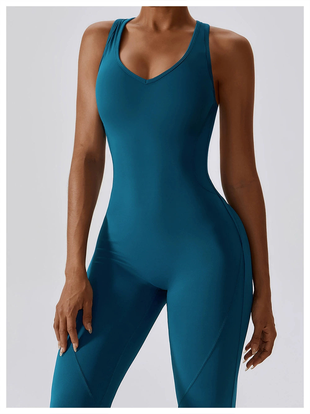 Open Back Quick-Drying Slightly Flared Dance Yoga Clothes Jumpsuit