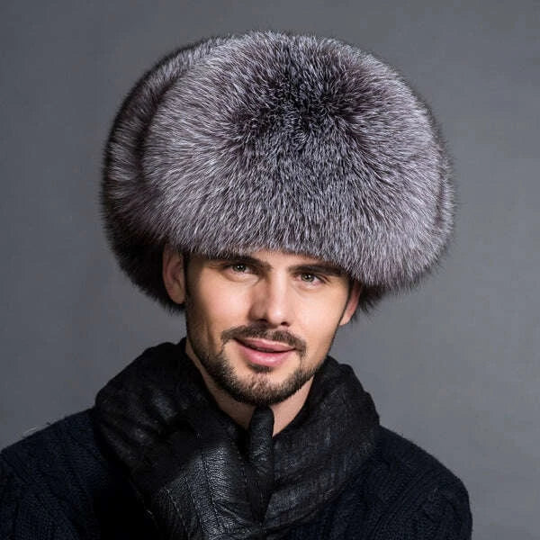 KIMLUD, Winter Middle-Aged and Elderly Raccoon Fur Leather Men Ushanka, KIMLUD Womens Clothes