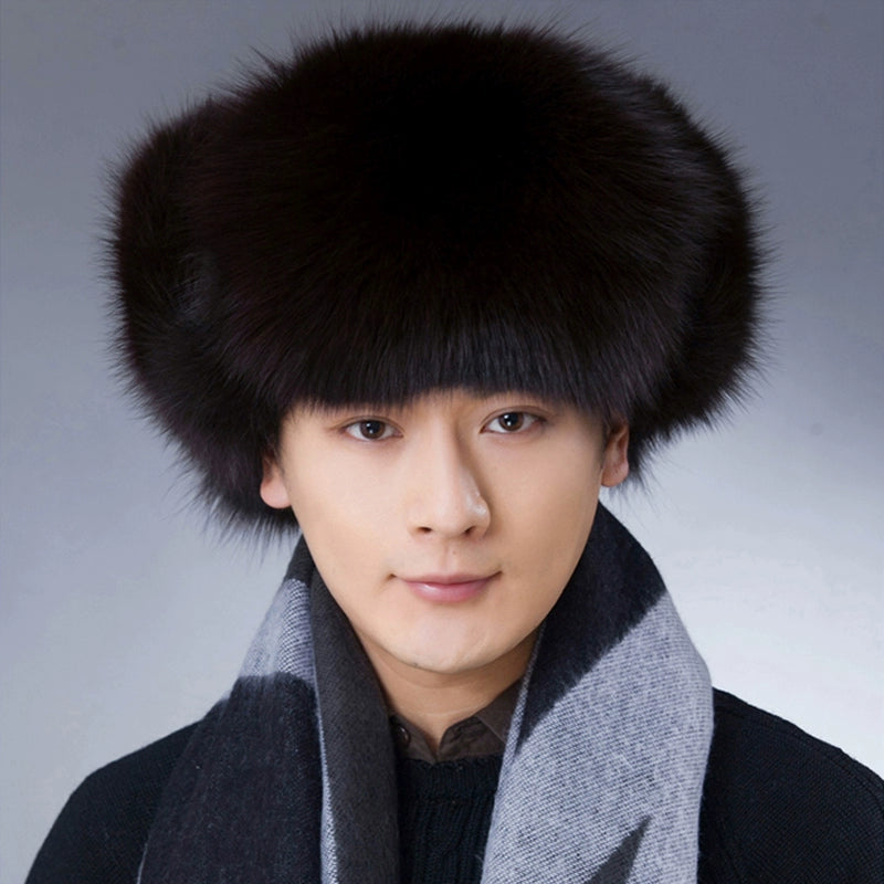 KIMLUD, Winter Middle-Aged and Elderly Raccoon Fur Leather Men Ushanka, KIMLUD Womens Clothes