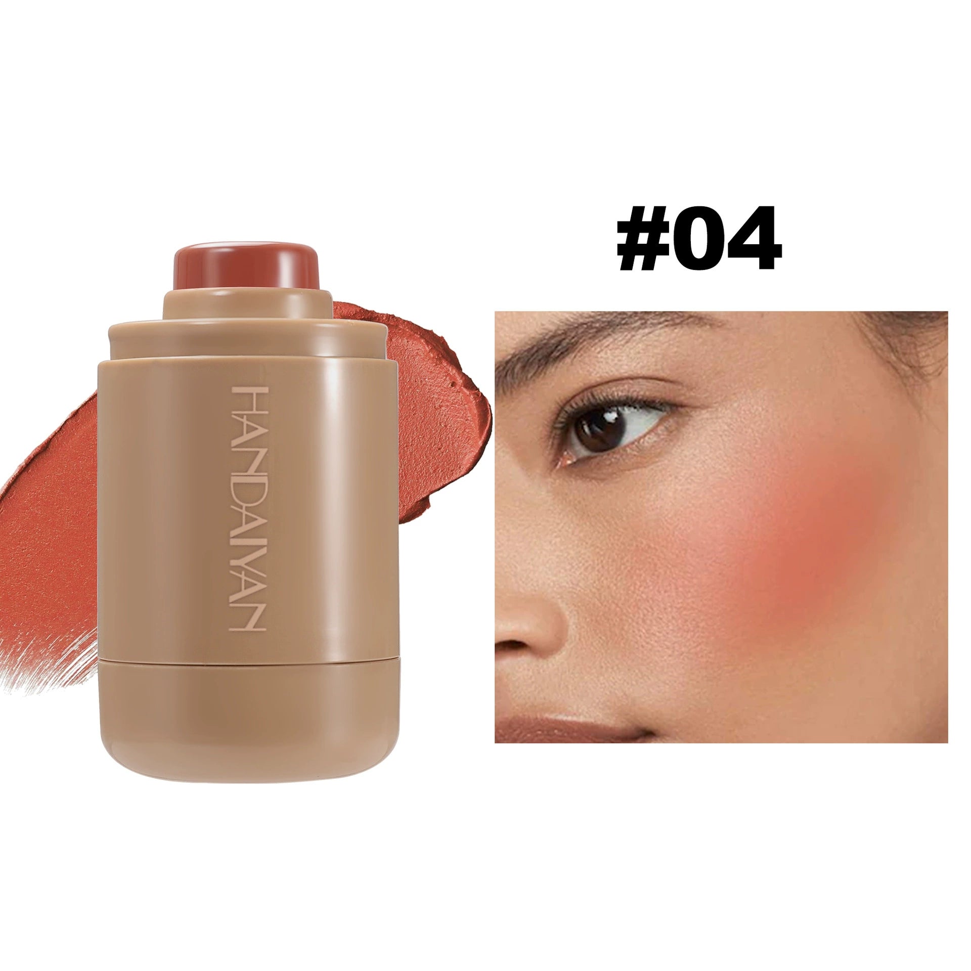 Cyber Celebrity Style New Arrival Haili Rhode Same Style Blush Repair Nature Matte Portable Lip and Cheek Dual-Use Pocket Blush Stick
