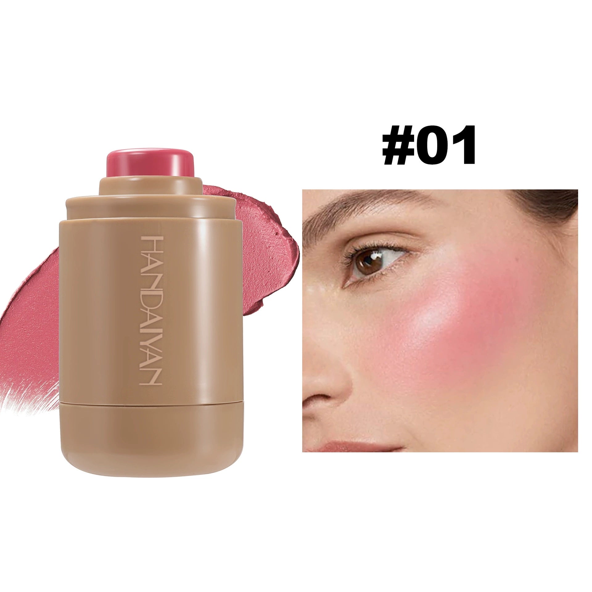 Cyber Celebrity Style New Arrival Haili Rhode Same Style Blush Repair Nature Matte Portable Lip and Cheek Dual-Use Pocket Blush Stick