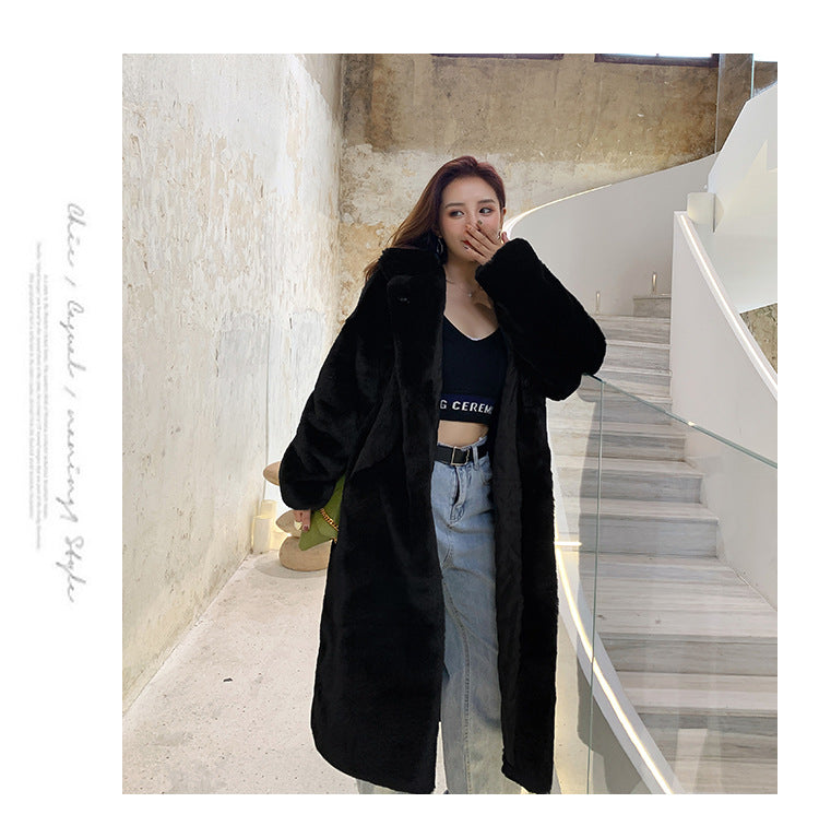 2024 New Winter Hooded Women Faux Fur Coat Ladies Thick Warm Long Fur Jacket Soft Tedy Female Loose Faux Fur Coats Outwear Parka