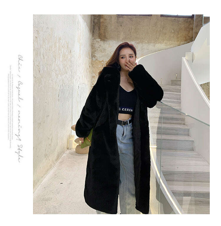 KIMLUD, 2024 New Winter Hooded Women Faux Fur Coat Ladies Thick Warm Long Fur Jacket Soft Tedy Female Loose Faux Fur Coats Outwear Parka, KIMLUD Womens Clothes