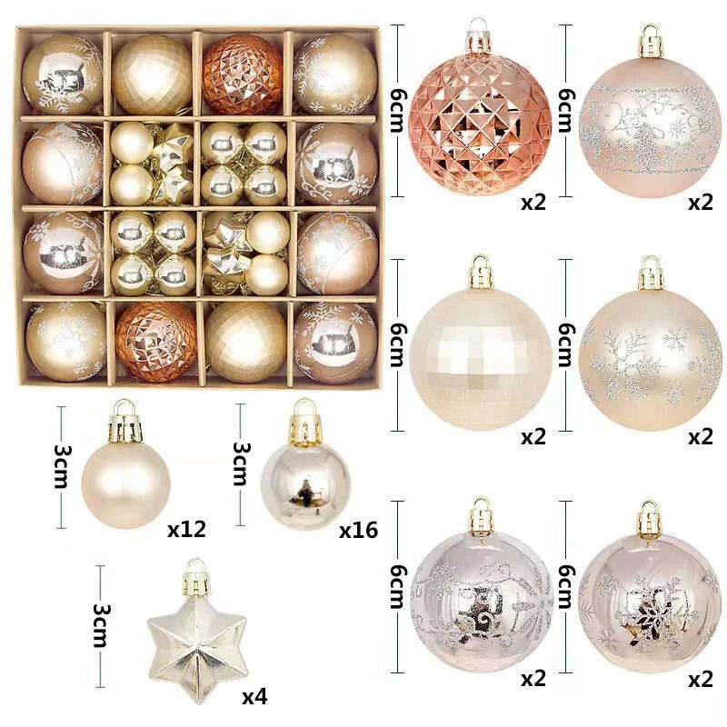 KIMLUD, Christmas Tree 42 Scenes Christmas Decorations, KIMLUD Womens Clothes