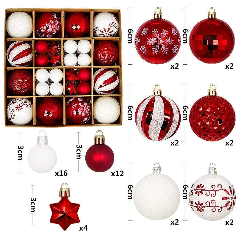 KIMLUD, Christmas Tree 42 Scenes Christmas Decorations, KIMLUD Womens Clothes