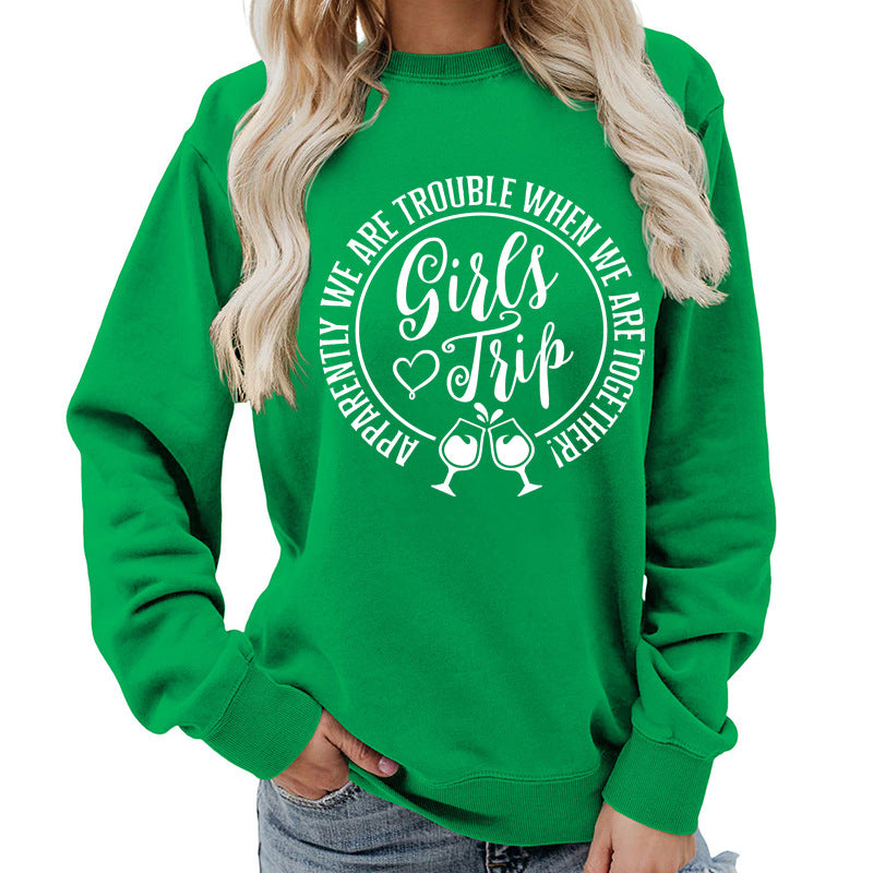 Premium Cotton Blend Printed Sweatshirt — Black | KIMLUD