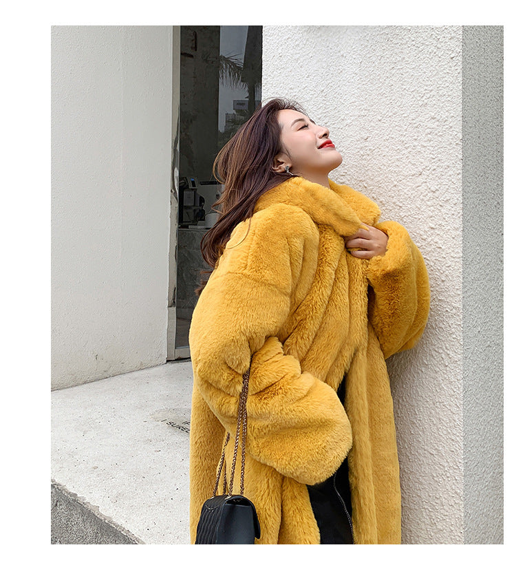 2024 New Winter Hooded Women Faux Fur Coat Ladies Thick Warm Long Fur Jacket Soft Tedy Female Loose Faux Fur Coats Outwear Parka