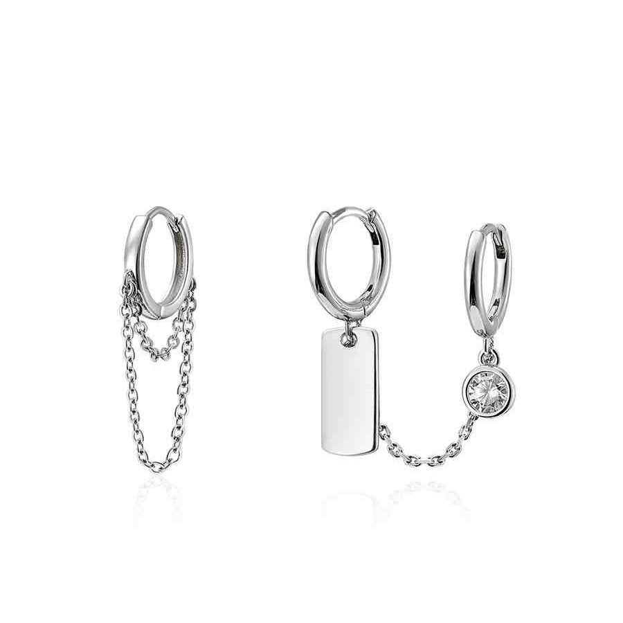 Instagram Fashion Chain Ear Clip Hip-Hop Asymmetric Circle