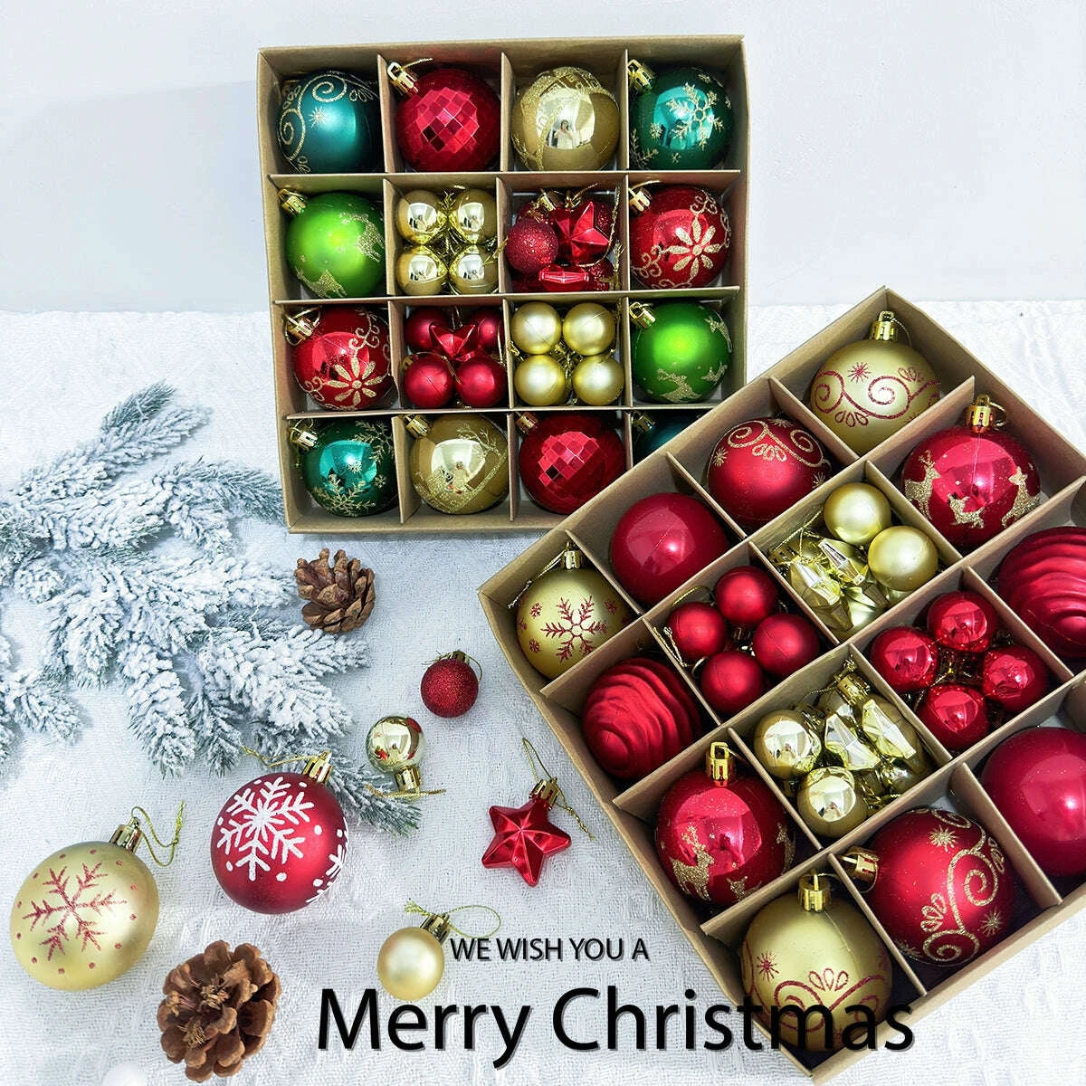 KIMLUD, Christmas Tree 42 Scenes Christmas Decorations, KIMLUD Womens Clothes