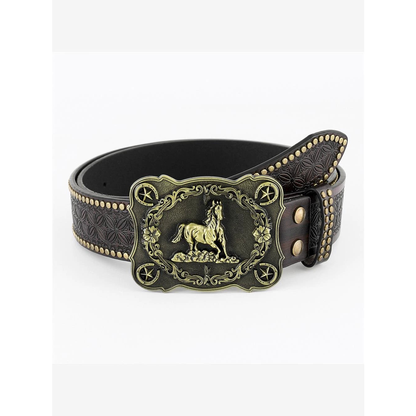 KIMLUD, Denim Belt Cow Head Large Plate Buckle Trendy Denim Belt Cow Head, KIMLUD Womens Clothes