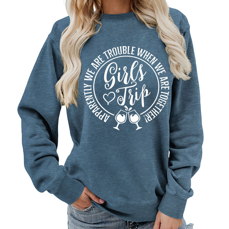 Premium Cotton Blend Printed Sweatshirt — Black | KIMLUD