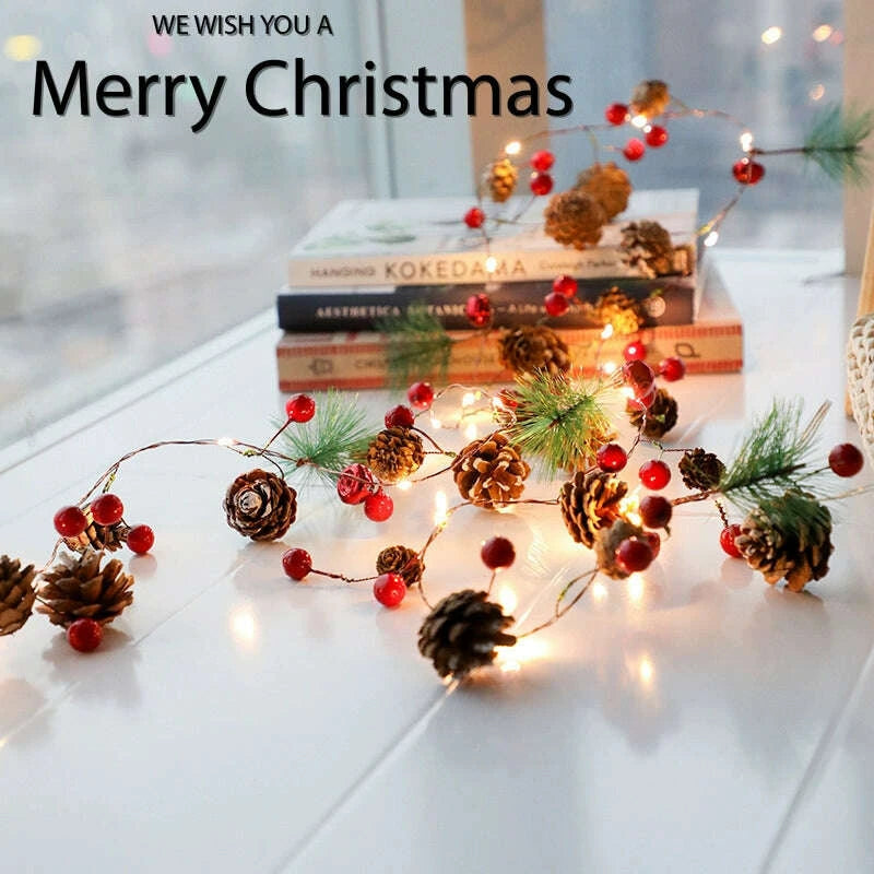 KIMLUD, Christmas Tree Led Pendant Gilding Ribbon Christmas, KIMLUD Womens Clothes