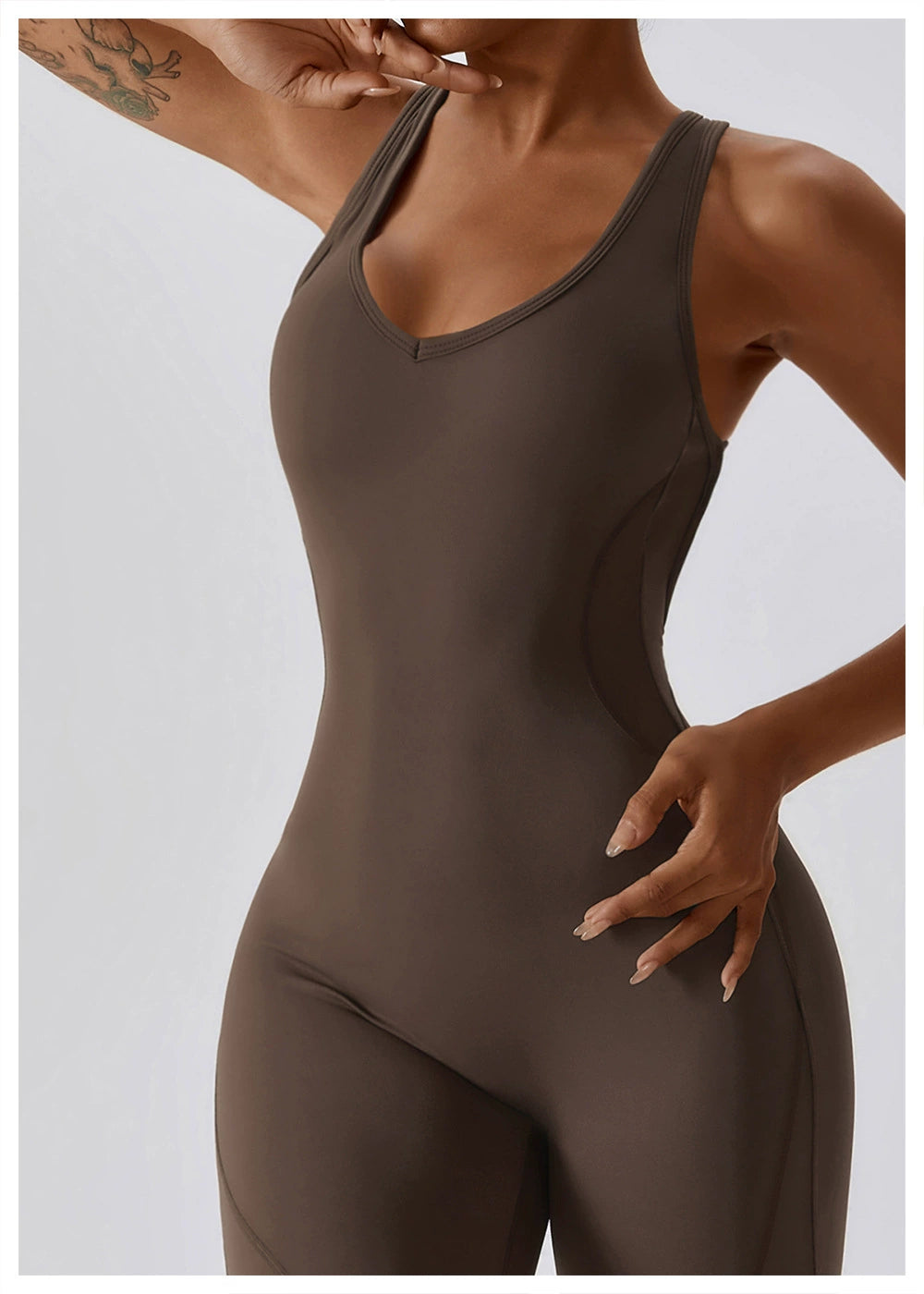 Open Back Quick-Drying Slightly Flared Dance Yoga Clothes Jumpsuit