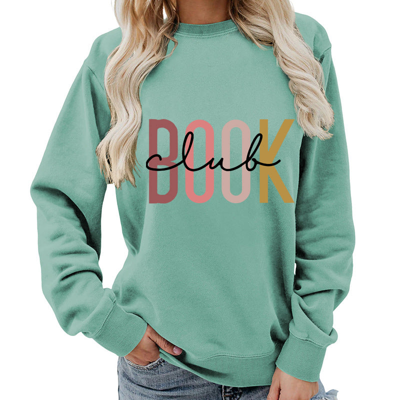 Oversized Cotton Blend Graphic Sweatshirt — Black | KIMLUD
