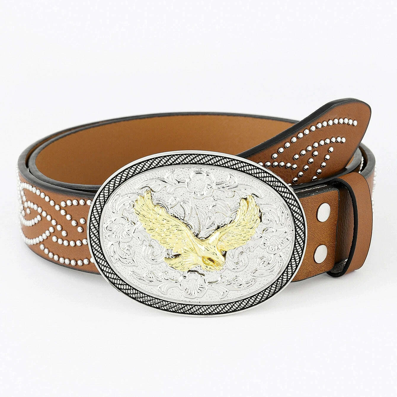 KIMLUD, Denim Belt Cow Head Large Plate Buckle Trendy Denim Belt Cow Head, KIMLUD Womens Clothes