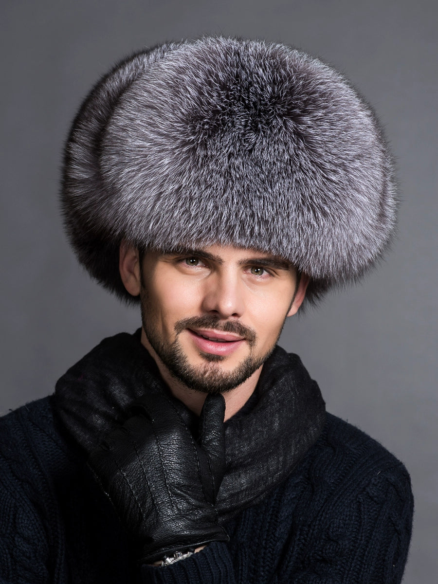 KIMLUD, Winter Middle-Aged and Elderly Raccoon Fur Leather Men Ushanka, KIMLUD Womens Clothes
