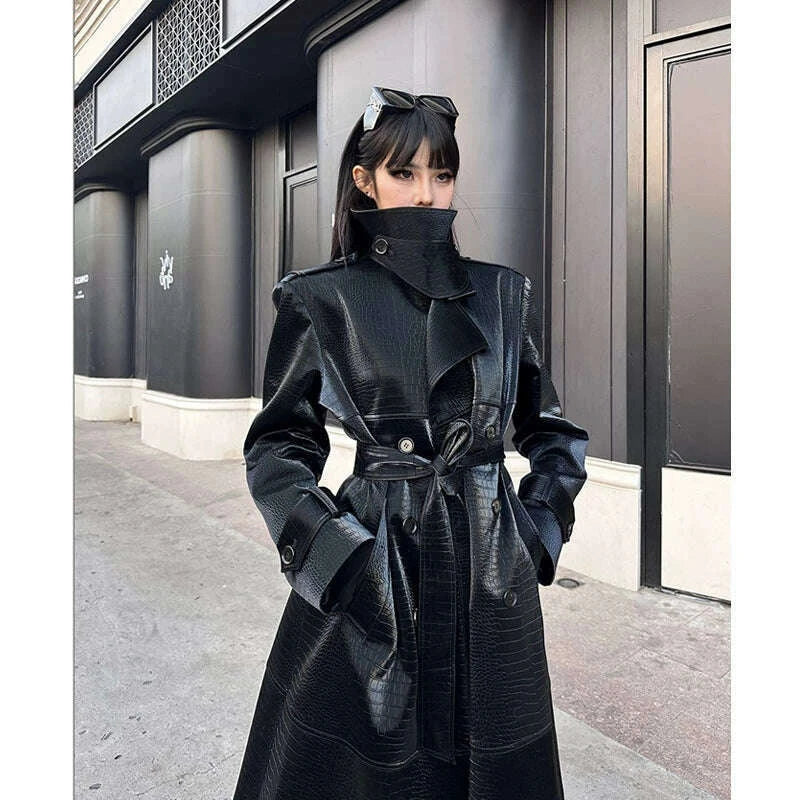 retro-fancy-black-textured-windbreaker-for-women-2025-winter-new-high-neck-temperament-waist-controlled-long-fur-coatkimlud-womens-fashion-34608753