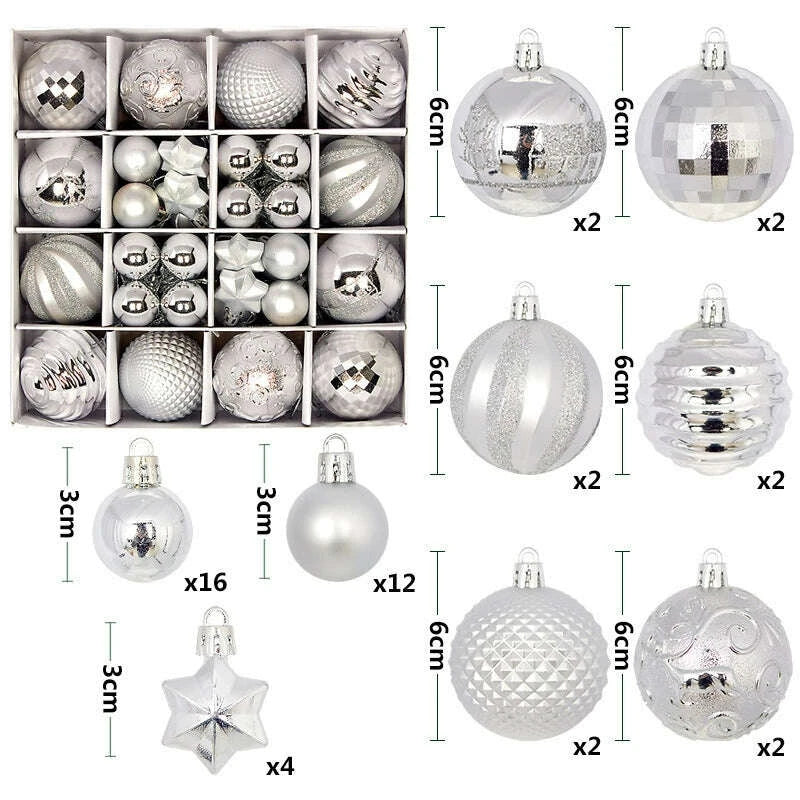 KIMLUD, Christmas Tree 42 Scenes Christmas Decorations, KIMLUD Womens Clothes