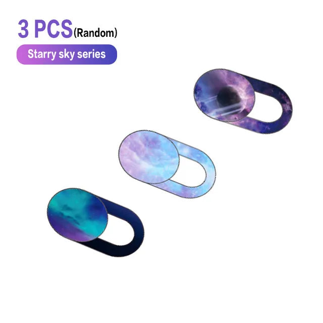 Starry Sky Pattern WebCam Camera Cover Laptop Stickers for Laptops Macbook Smart Phone Privacy Protection Shutter Slider Sticker