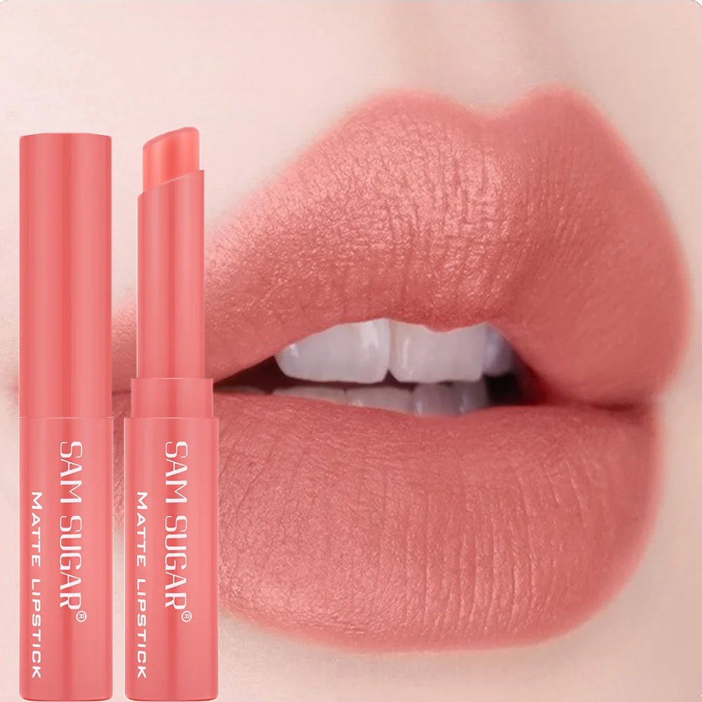 Nude Matte Lip Gloss 6 Colors Long-lasting Velvet Lipstick Waterproof Non-fade Non-stick Cup Lipsticks Women Makeup Cosmetics