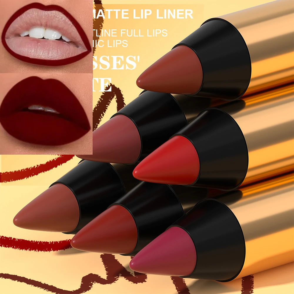 Lip Liner Pencil – Waterproof Matte Finish – Dark Red | KIMLUD