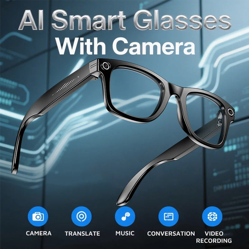 AI Smart Camera Sunglasses Men Women Video Recording Translation Sun Glasses Bluetooth Call Music Touch Eyewear Sports Shades