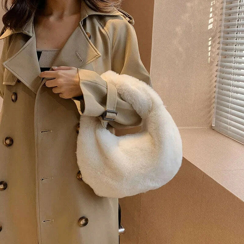 solid-color-plush-dumpling-bag-handbag-niche-design-small-phone-bag-korean-style-tote-bag-faux-rabbit-fur-handbag-womenkimludkimlud-35556922