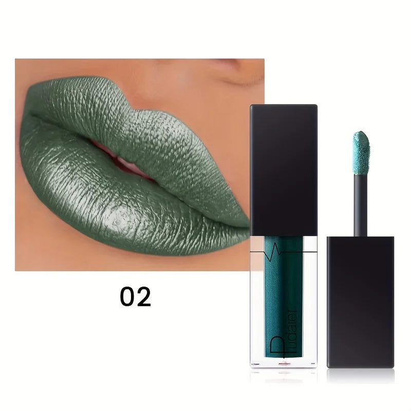 Glitter Pearl Lip Gloss Lipstick, Hydrating, High Pigment, Smudge-proof, Waterproof and Sweat-resistant, Perfect Christmas Gift