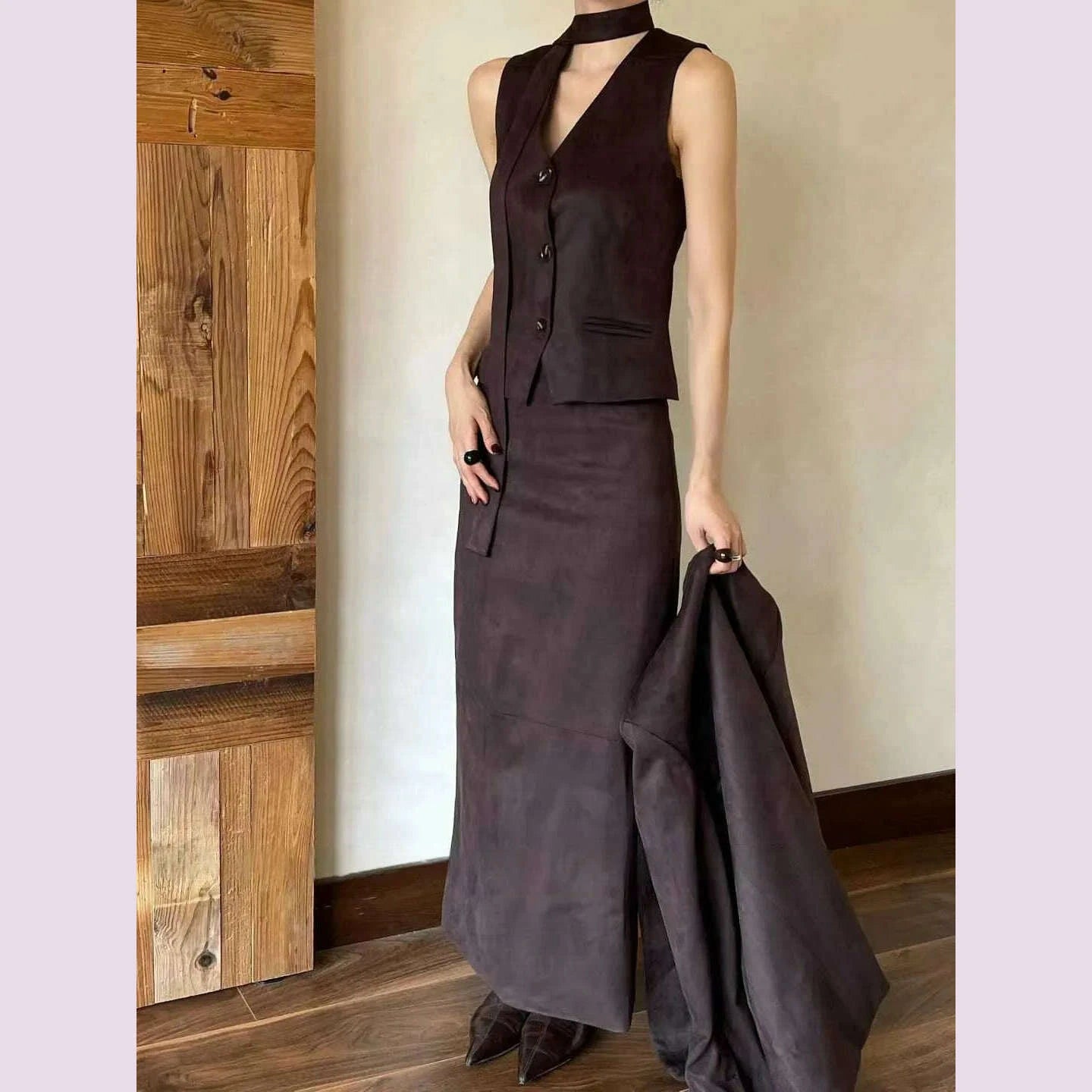 kwtx-2025-womens-3-pcs-suit-set-spring-fall-v-neck-blazer-single-breasted-vest-ribbon-tie-skirt-solid-color-elegant-retrokimlud-womens-fashion-34628583