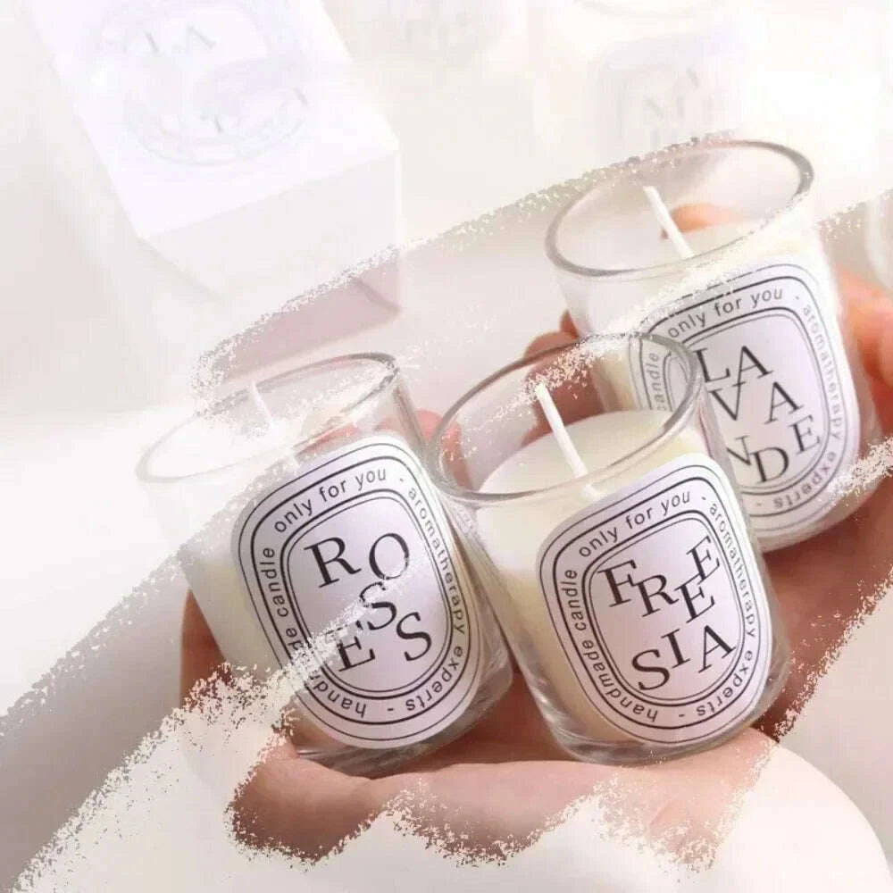 KIMLUD, 2025 Fragrance Scented Candle Romantic Gift Transparent Jar Aromatic Candles Light for Wedding Guest, KIMLUD Womens Clothes