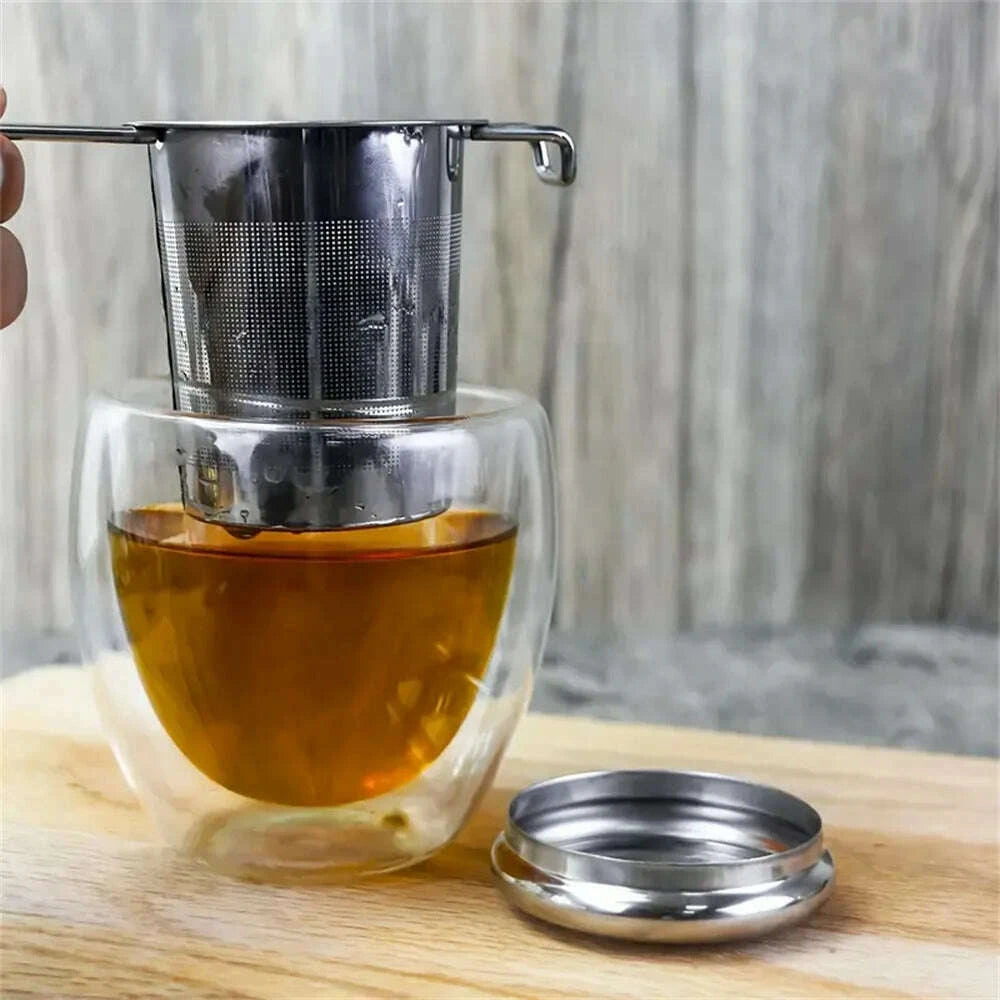1pc-premium-stainless-steel-tea-filter-extended-folding-handle-loose-tea-drainer-with-lidanti-scald-multi-purpose-tea-strainerkimlud-womens-fashion-34620198