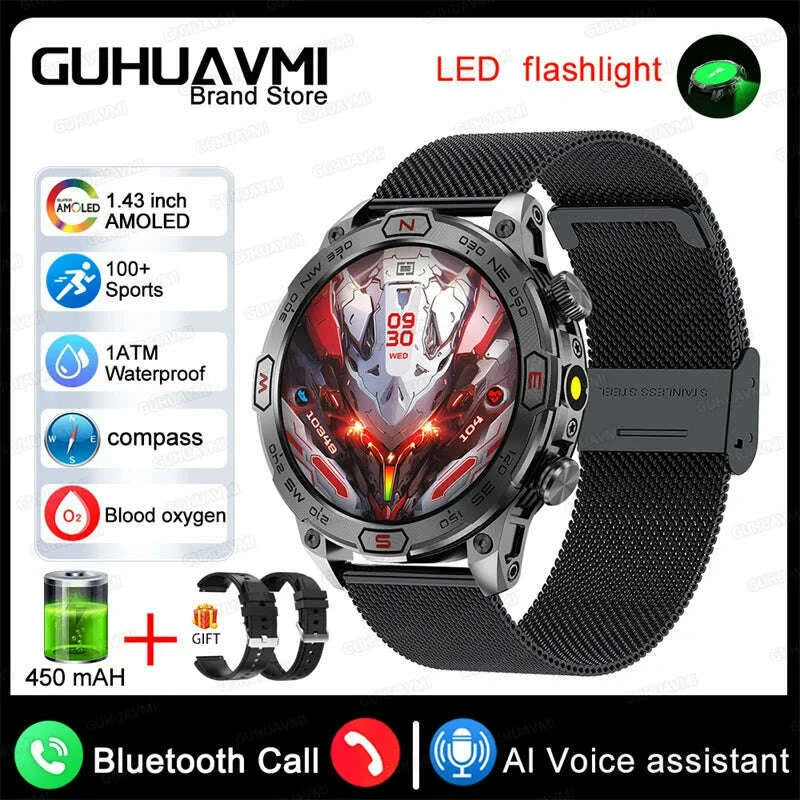 for-huawei-xiaomi-outdoor-sport-gps-smart-watch-men-143-466466-hd-amoled-screen-ip68-waterproof-bluetooth-call-smart-watcheskimlud-womens-fashion-34607026