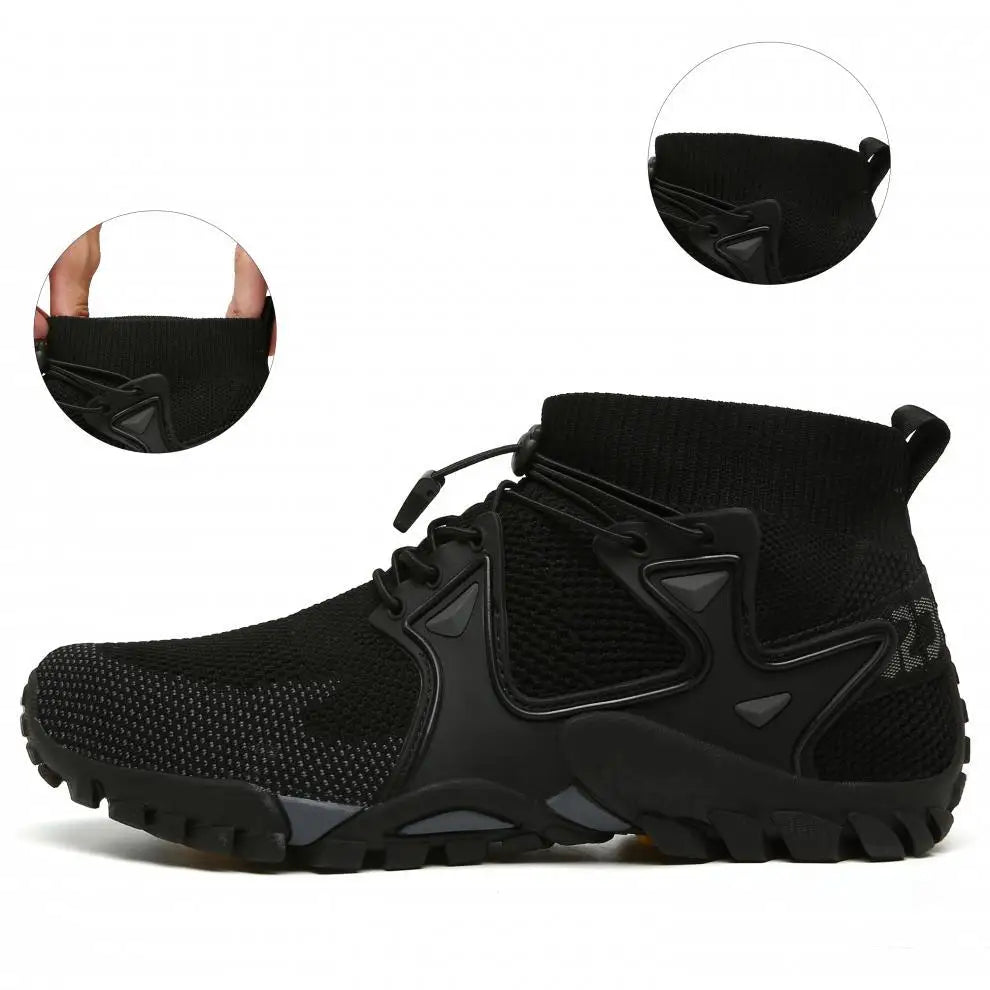 Shoes for Men Walking 2023 Summer New High Top Boots Breathable Mesh Mountaineering Outdoor Comfortable Leisure Travel Sneakers