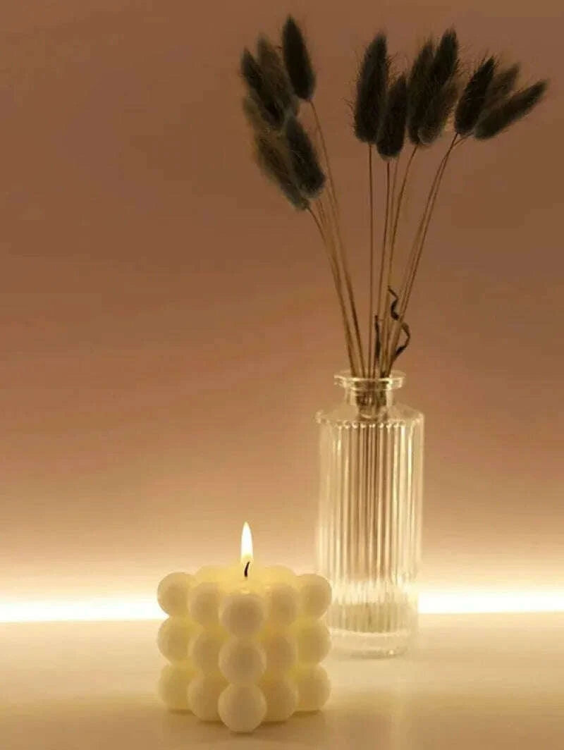 KIMLUD, 1pc Creative Ball-Shaped Soy Wax Magic Cube Aromatherapy Candle, High-End Wedding Favor Gift, Handmade Decorative Object, KIMLUD Womens Clothes