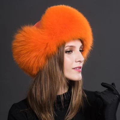 Ushanka Hat – Thick Winter Warmth – Real Fox Fur | KIMLUD