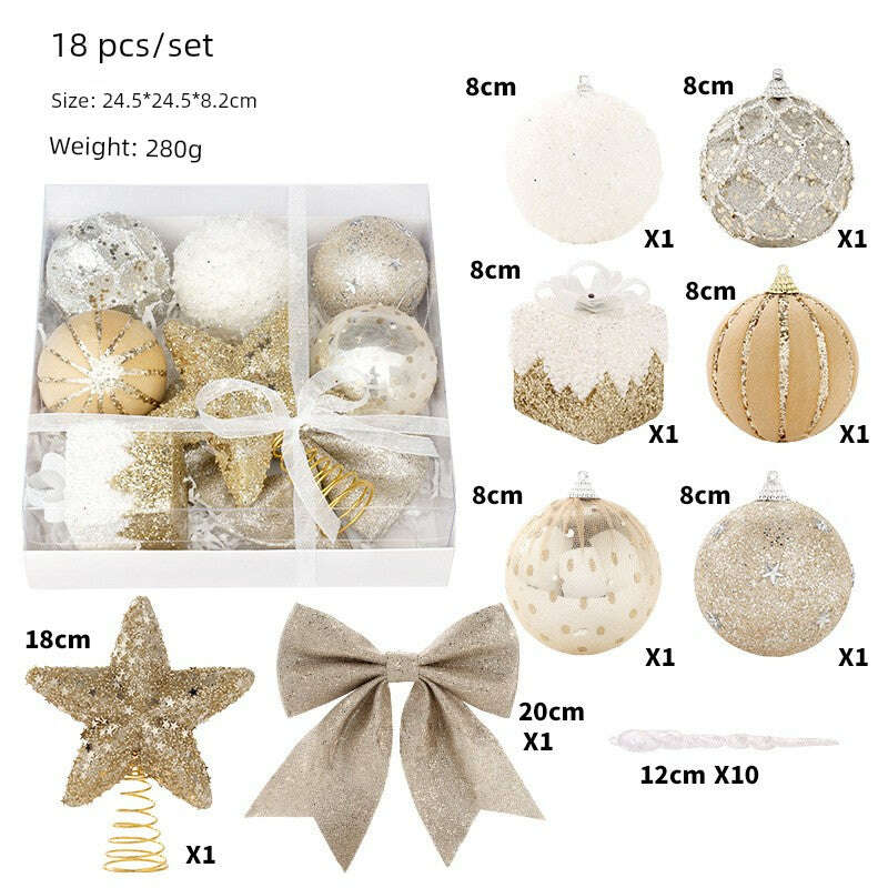 KIMLUD, Christmas Tree Led Pendant Gilding Ribbon Christmas, KIMLUD Womens Clothes