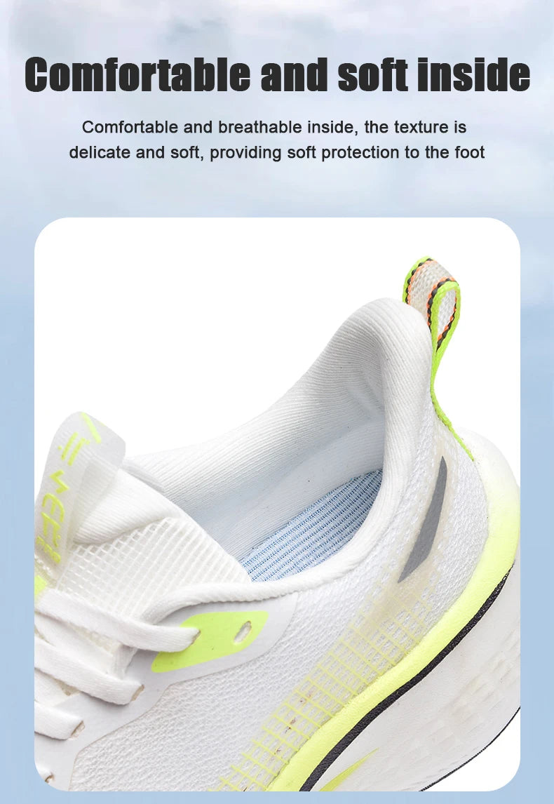 Fashion men's and women's sports running shoes casual breathable mesh surface carbon plate support wear-resistant rubber outsole