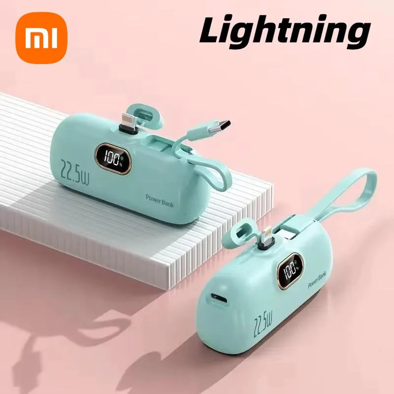 Xiaomi Mijia 30000mAh Mini Portable Power Bank Capsule Mobile Power Supply Emergency External Battery Fast Charger For iPhone 16