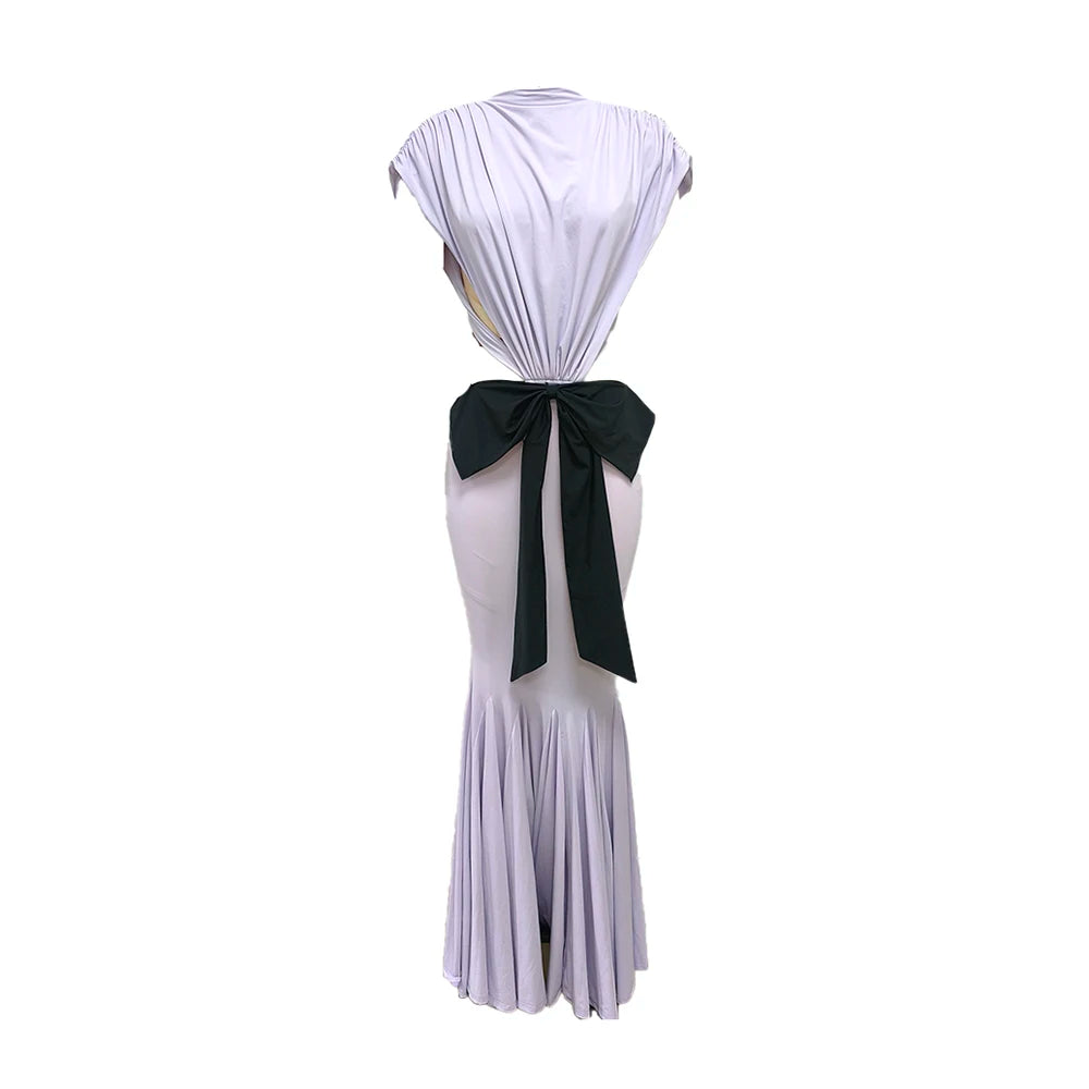 Mermaid Dress – Backless – Mermaid Silhouette – Purple | KIMLUD
