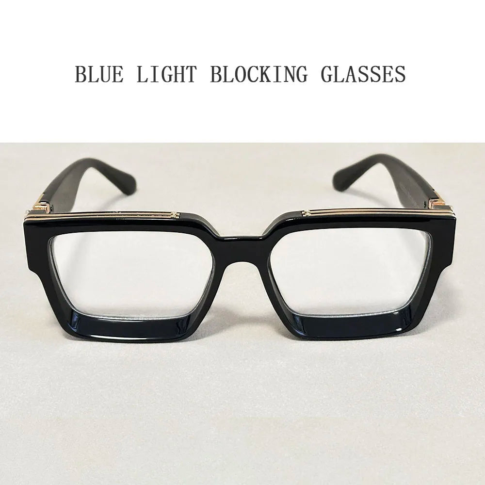 Resin Square Sunglasses Vintage Millionaire Style — Silver | KIMLUD