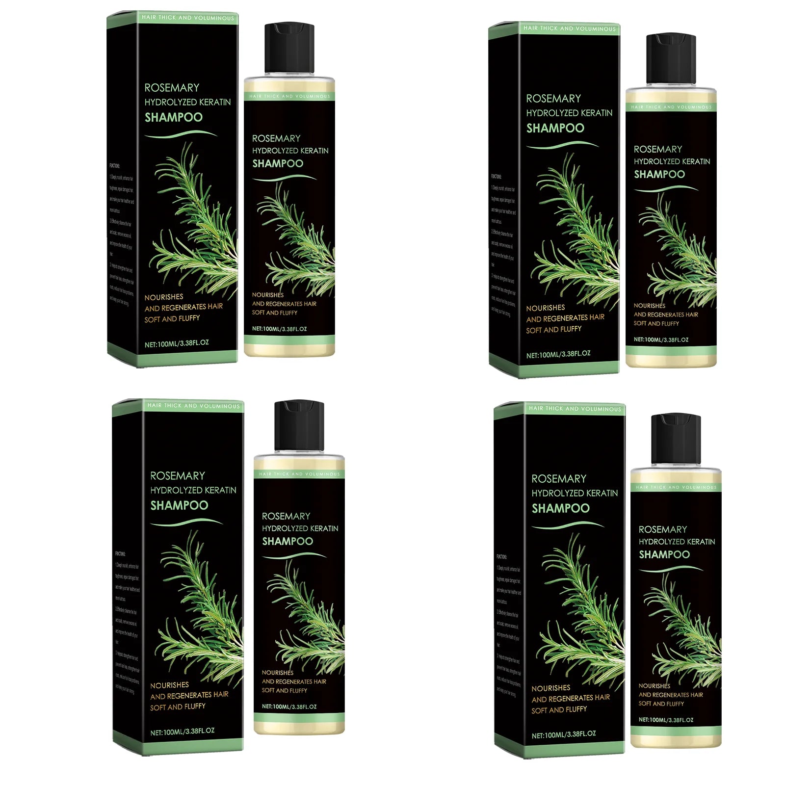 Rosemary-Infused Shampoo Thickening Deep Nourishing Scalp Care For All Hair Types — Black | KIMLUD